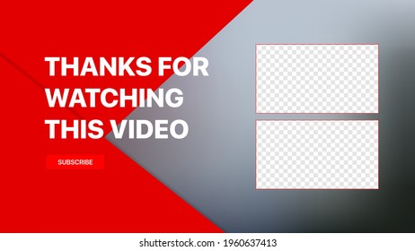 Youtube Packshot Template. Put your content into placeholders. Social Media Vector Blank Wireframe. Vector illustration