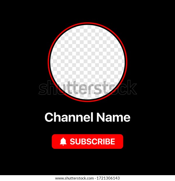 Youtube Profile Icon Interface Subscribe Button Stock Vector Royalty Free