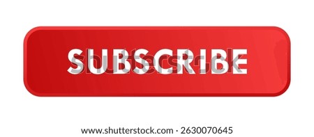 YouTube Red Subscribe Button Icon Isolated Vector Illustration