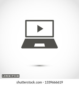 YouTube screen vector eps 10 icon