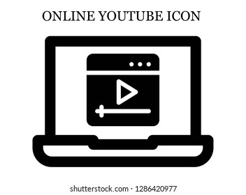 Youtube search icon. Editable Youtube search icon for web or mobile.