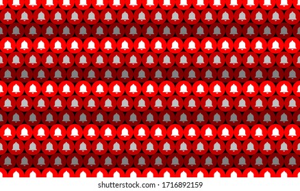 Youtube Subscribe Bell Icon Pattern. Social Media. Youtube Background Vector Illustration 