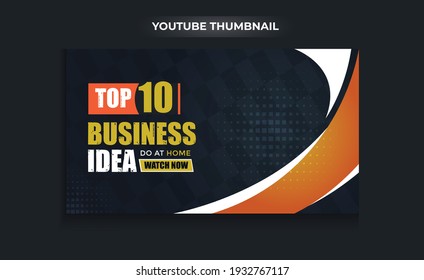 youtube thumbnail for creative business idea and web banner template Premium Vector design