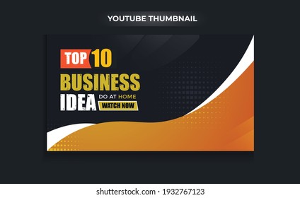 youtube thumbnail for creative business idea and web banner template Premium Vector design