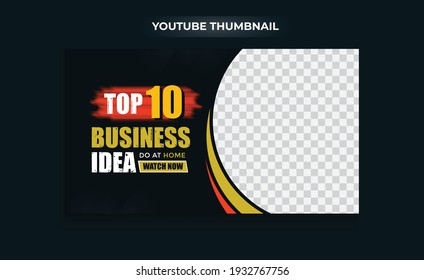 youtube thumbnail for creative business idea and web banner template Premium Vector design