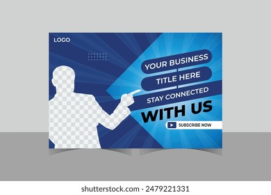 Youtube Thumbnail Design Template Vector Layout