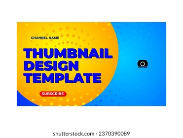 YouTube thumbnail design with yellow and blue color.