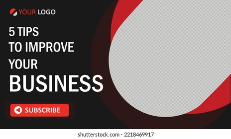 YouTube thumbnail improve your Business , YouTube banner social media post design