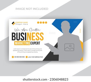 Youtube thumbnail social media web banner for business video template design