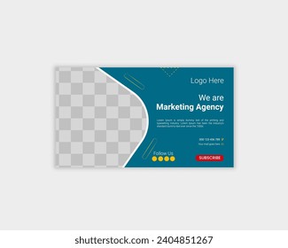Youtube thumbnail or web banner template design