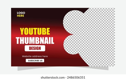 Youtube thumbnail or web banner template 