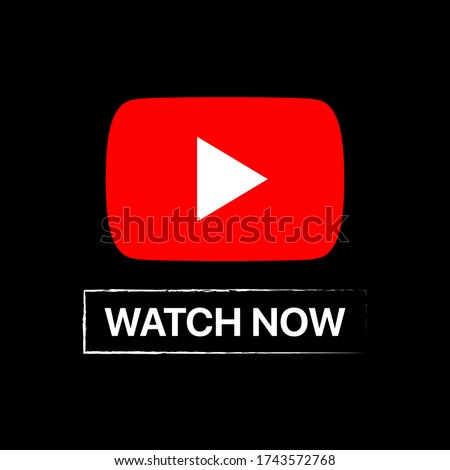 Youtube Title. Youtube Lower Third. Youtube Play Icon. Vector Illustration On Black Background 