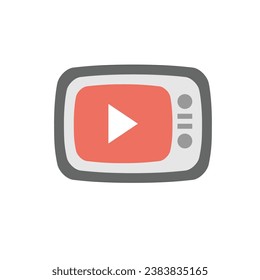 YouTube TV icon set. instrument Symbol, logo . Vector Illustration.