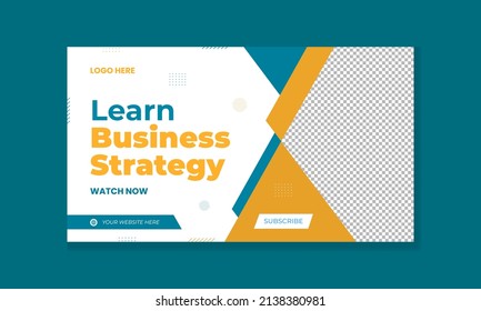Youtube Video Thumbnail Template For Business Strategy