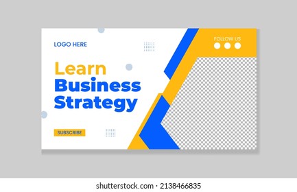 Youtube Video Thumbnail Template For Business Learning