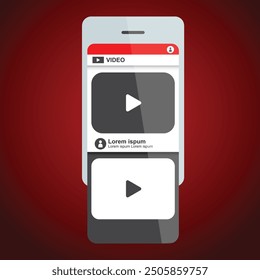 Youtube video thumbnail template, Video player template interface. Social media concept. Website mockup video channel