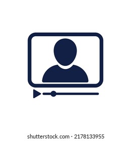 youtuber glyph icon design vector image