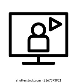 youtuber icon or logo isolated sign symbol vector illustration - high quality black style vector icons
