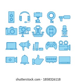 Youtuber Icon Set - Blueprint
