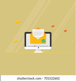 You've Got Mail, Email  Notifications Vector Illustration