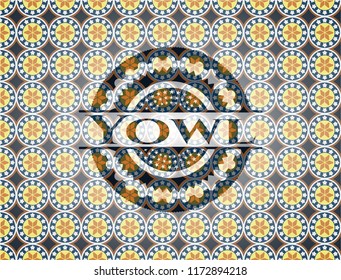 Yowl arabesque emblem. arabic decoration.