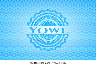 Yowl water concept style emblem.