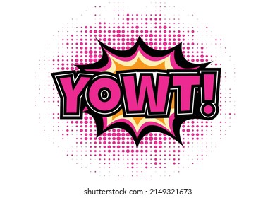 YOWT! Comic Speech 3d Text Style Effect Mockup
