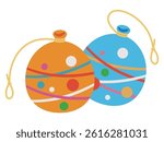 Yoyo balloon illustration, simple vector illustration