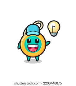yoyo character cartoon getting the idea , cute design