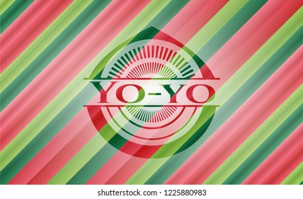 Yo-yo christmas badge background.