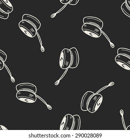 yo-yo doodle seamless pattern background