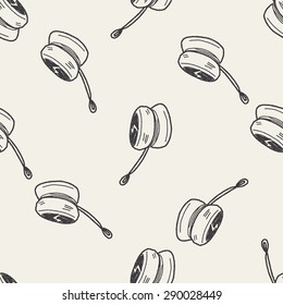 yo-yo doodle seamless pattern background