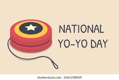 Yo-Yo game. National Yo Yo Day card