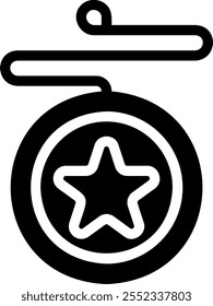 yoyo glyph icon illustration vector