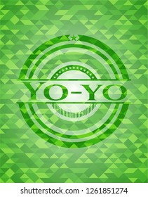 Yo-yo green mosaic emblem