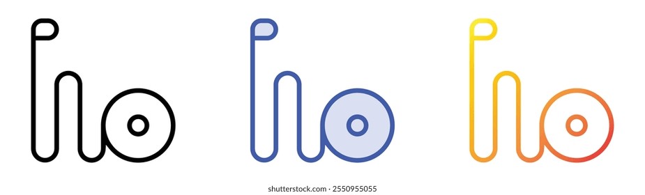 yoyo icon. Linear, Blue Fill and Gradient Style Design Isolated On White Background