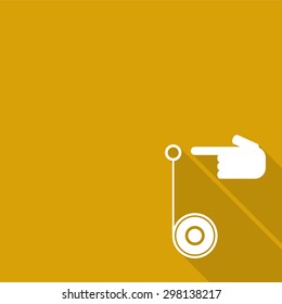 yoyo icon with long shadow.