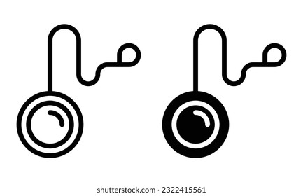 Yoyo icon with outline and glyph style.