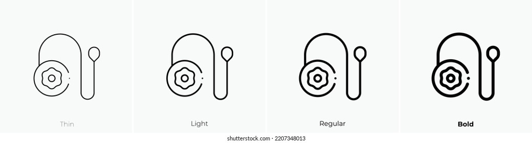 yoyo icon. Thin, Light Regular And Bold style design isolated on white background