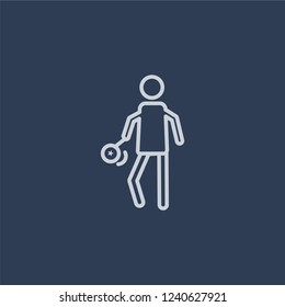 Yoyo icon. Trendy flat vector line Yoyo icon on dark blue background from Activity and Hobbies collection. 