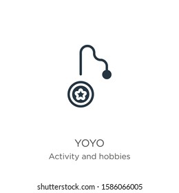 Yoyo icon vector. Trendy flat yoyo icon from activity and hobbies collection isolated on white background. Vector illustration can be used for web and mobile graphic design, logo, eps10