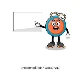 yoyo illustration doing a presentation , character design