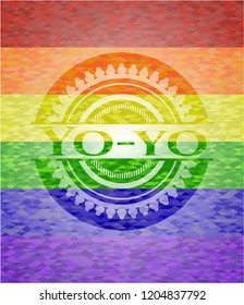 Yo-yo lgbt colors emblem 