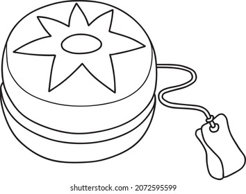 Yoyo Line Vector Illustration Isolated On Stock Vector (Royalty Free ...