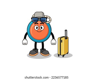 yoyo mascot doing vacation , character design
