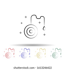 Yoyo multi color style icon. Simple thin line, outline vector of dia de muertos icons for ui and ux, website or mobile application