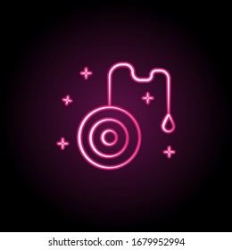 Yoyo neon icon. Simple thin line, outline vector of dia de muertos icons for ui and ux, website or mobile application
