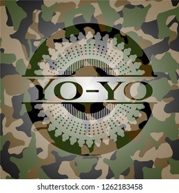 Yo-yo on camouflaged texture