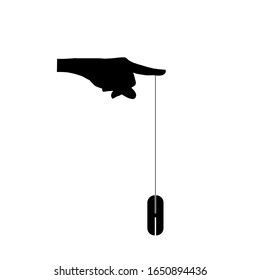 yoyo on finger illustration silhouette