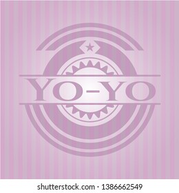 Yo-yo pink emblem. Vintage. Vector Illustration. Detailed.